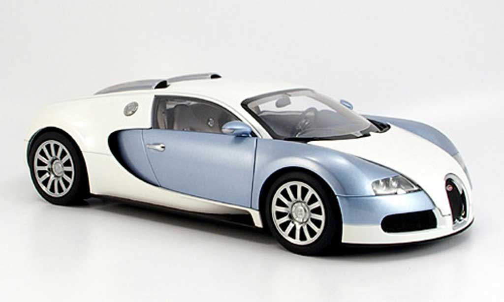 Bugatti Veyron 16.4 1/18 Autoart 16.4 bianco/blu modellino in miniatura