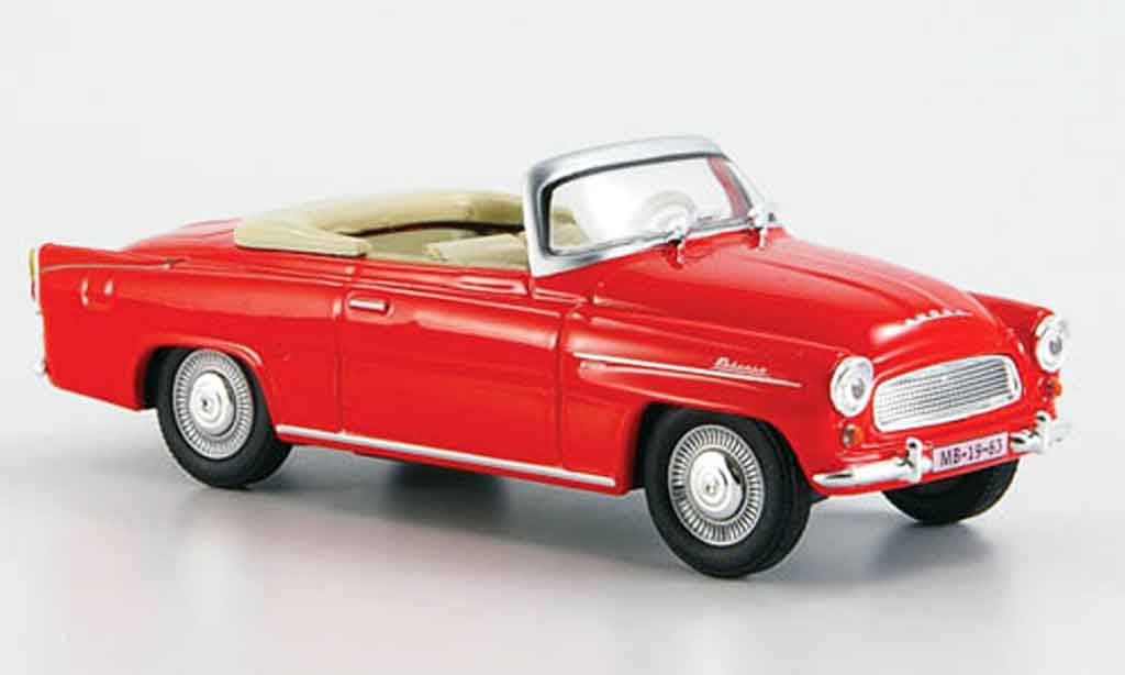 Skoda Felicia 1/43 Abrex roadster rosso modellino in miniatura