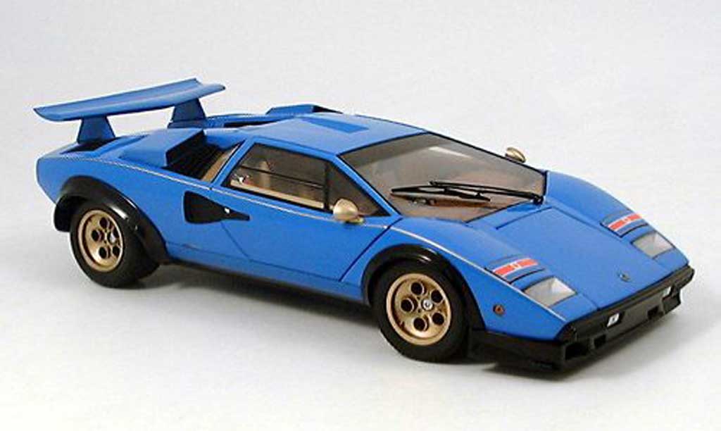 Lamborghini Countach LP 500 1/18 Kyosho LP 500 s blu modellino in miniatura