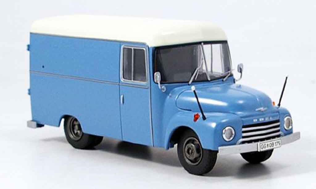 Opel Blitz 1/43 Premium Cls 175 kastenwagen blu beige modellino in miniatura
