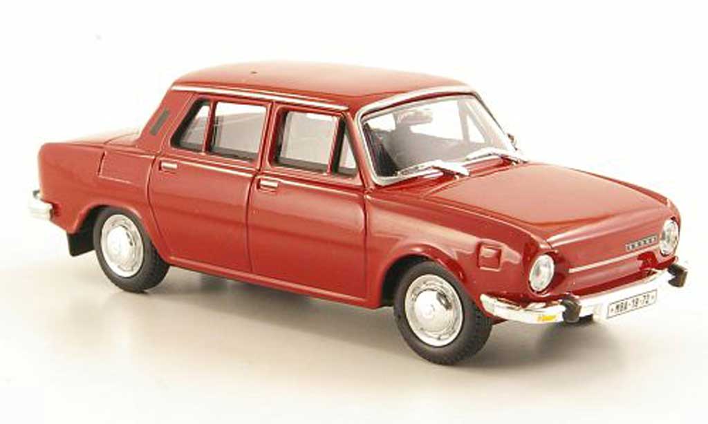Skoda 110 1/43 Abrex rosso 1969 modellino in miniatura