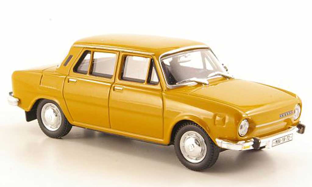 Skoda 110 1/43 Abrex L marronee 1969 modellino in miniatura