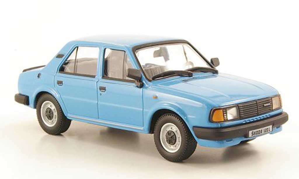 Skoda 120 1/43 Abrex L blu 1986 modellino in miniatura