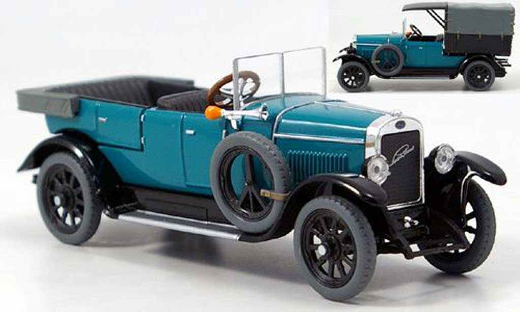 Skoda 110 1/43 Abrex Laurin & Klement Combi Limousine/Lieferwagen blugrun 1927 modellino in miniatura