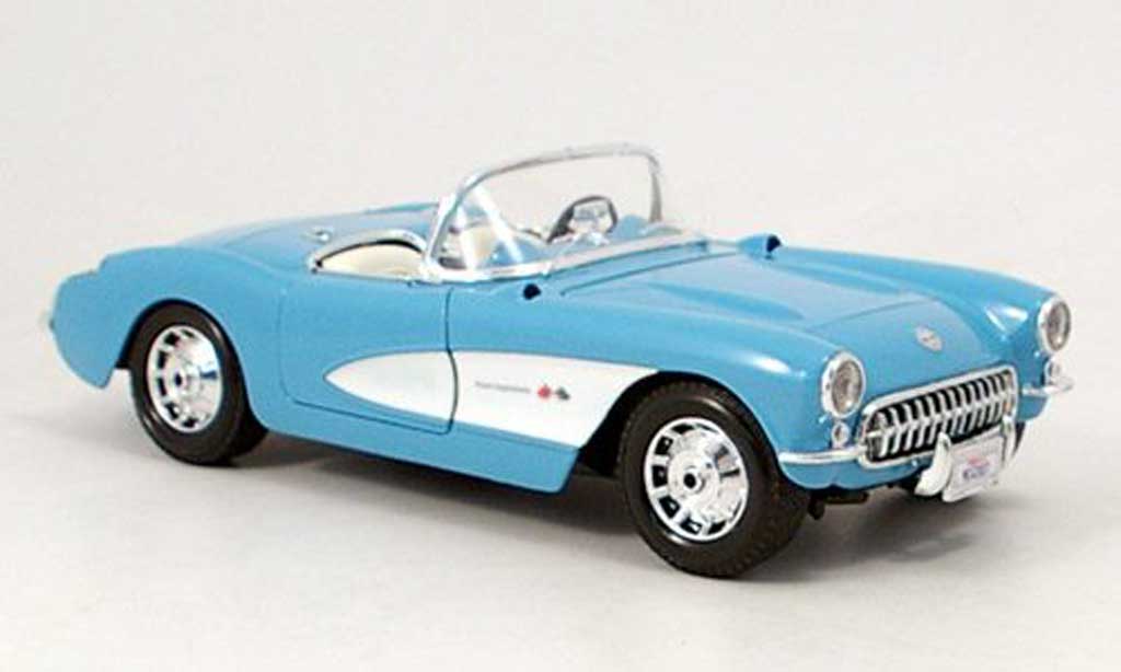 Chevrolet Corvette C1 1/18 Maisto C1 blu bianco 1957 modellino in miniatura