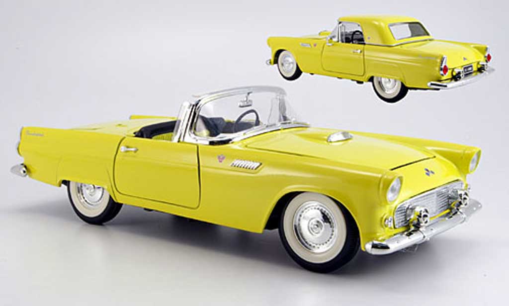 Ford Thunderbird 1955 1/18 Yat Ming 1955 giallo modellino in miniatura