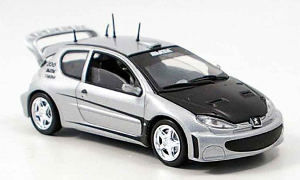 Peugeot 206 1/43 Solido tuning grigio metallisee modellino in miniatura