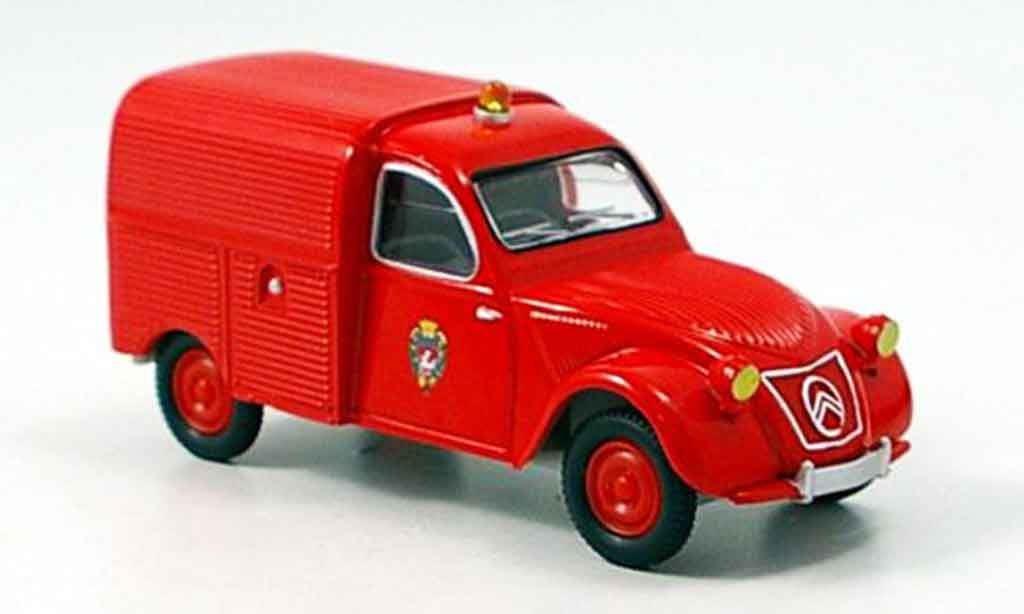 Citroen 2CV 1/43 Solido kastenente pompier modellino in miniatura