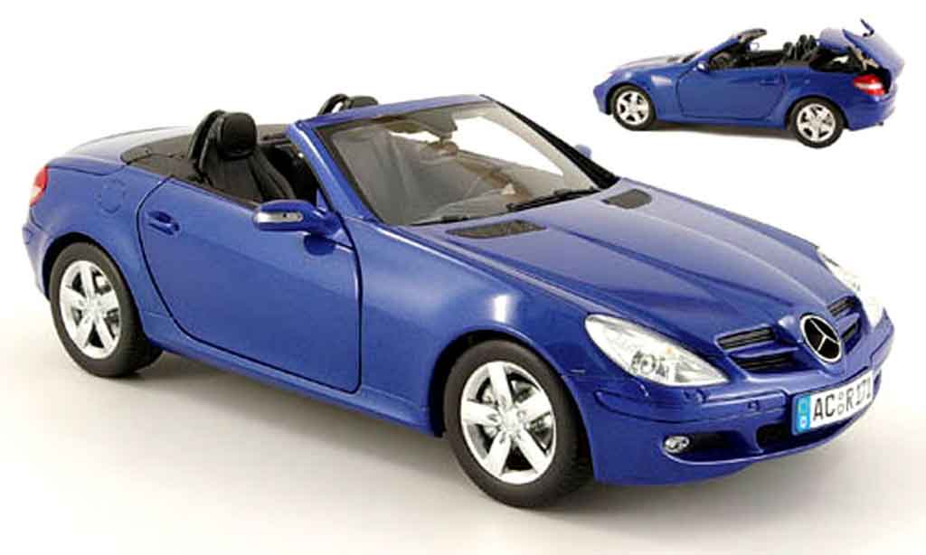 Mercedes Classe SLK 1/18 Minichamps (r 171) blu 2004 modellino in miniatura