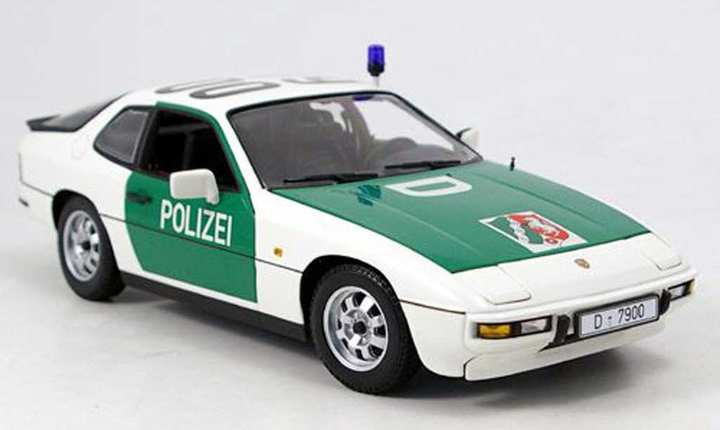Porsche 924 1/18 Minichamps police autoroute dusseldorf modellino in miniatura