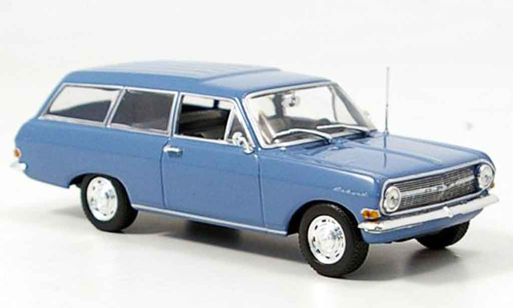 Opel Rekord 1/43 Minichamps a caravan blu 1962 modellino in miniatura