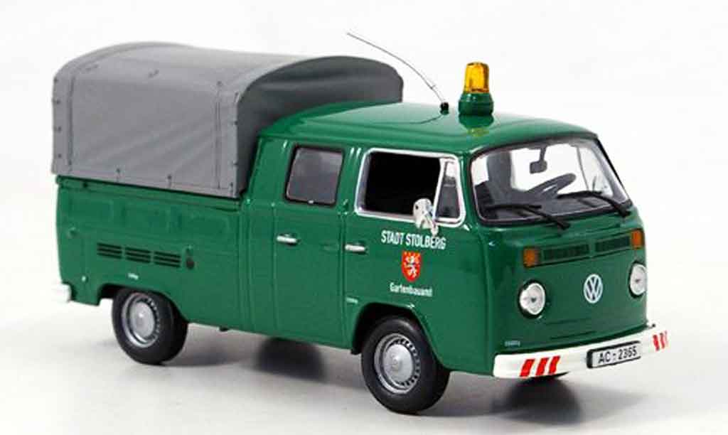 Volkswagen Combi 1/43 Minichamps t2 doka pritsche stadt stolberg grun modellino in miniatura