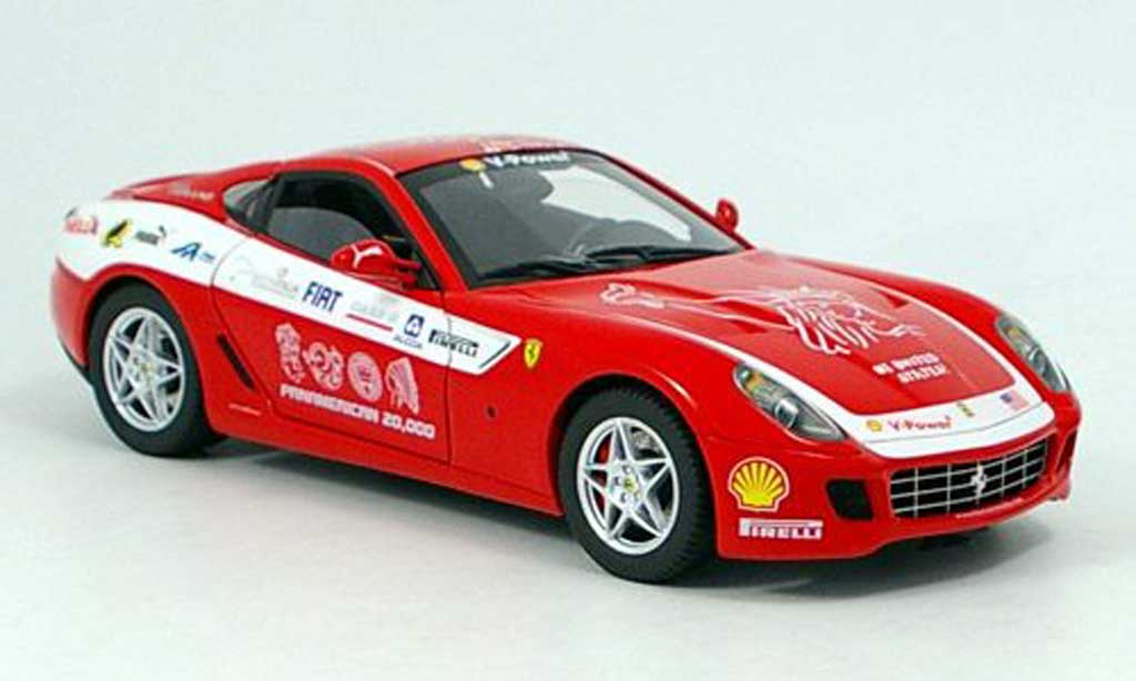 Ferrari 599 GTB 1/18 Hot Wheels Elite GTB Pan Am rosso Touring modellino in miniatura