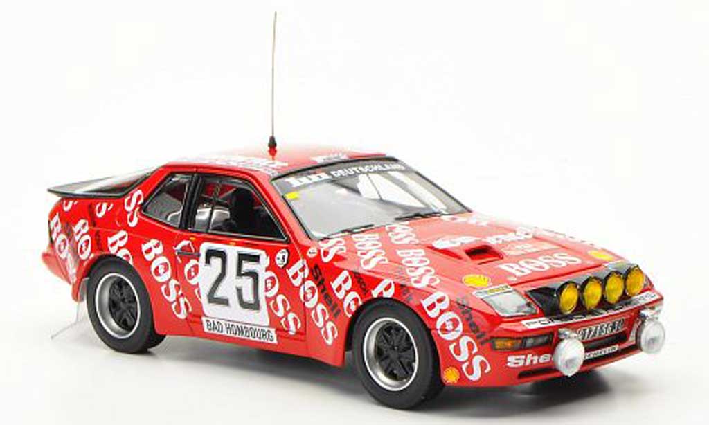 Porsche 924 1982 1/43 Minichamps 1982 Carrera GTS No.25 Boss Barth / Kussmaul Rally Monte Carlo modellino in miniatura