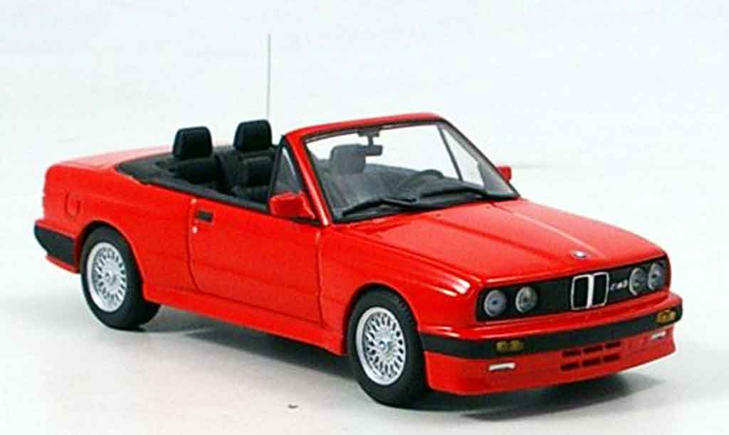 Bmw M3 E30 1/43 Minichamps E30 3er Cabrio rosso 1988 modellino in miniatura