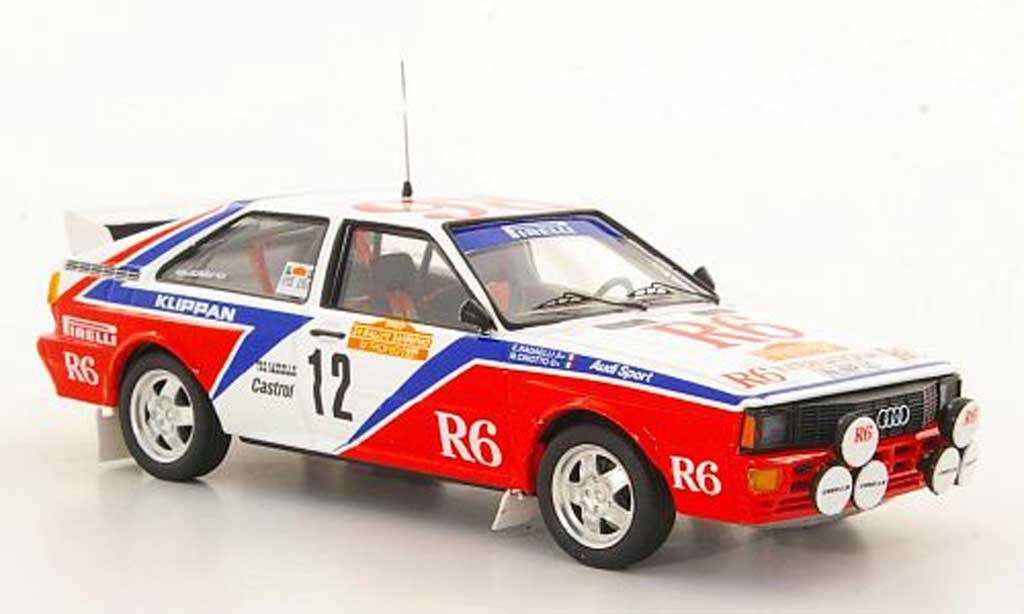 Audi Quattro 1/43 Trofeu No.6 M.Cinotto / E.Radaelli Rally San Remo 1982 modellino in miniatura