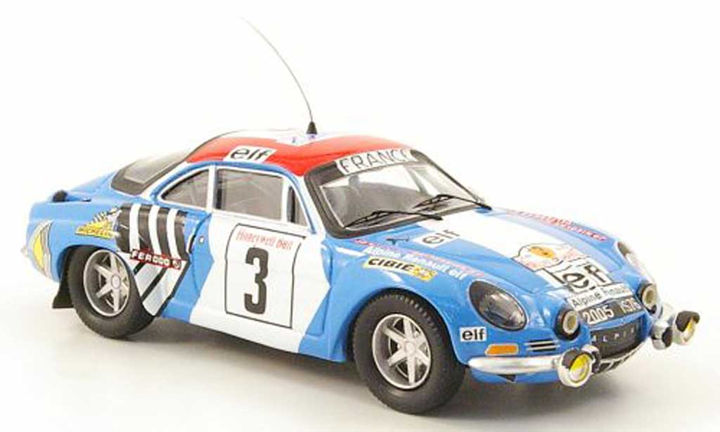 Alpine A110 1/43 Trofeu 1600S No.3 Nicolas/DelferrierRally Marokko 1974 modellino in miniatura
