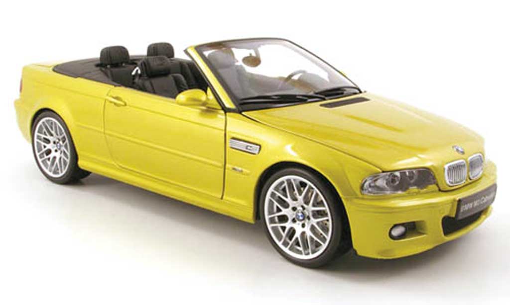 Bmw M3 E46 1/18 Kyosho E46 Cabriolet giallo modellino in miniatura