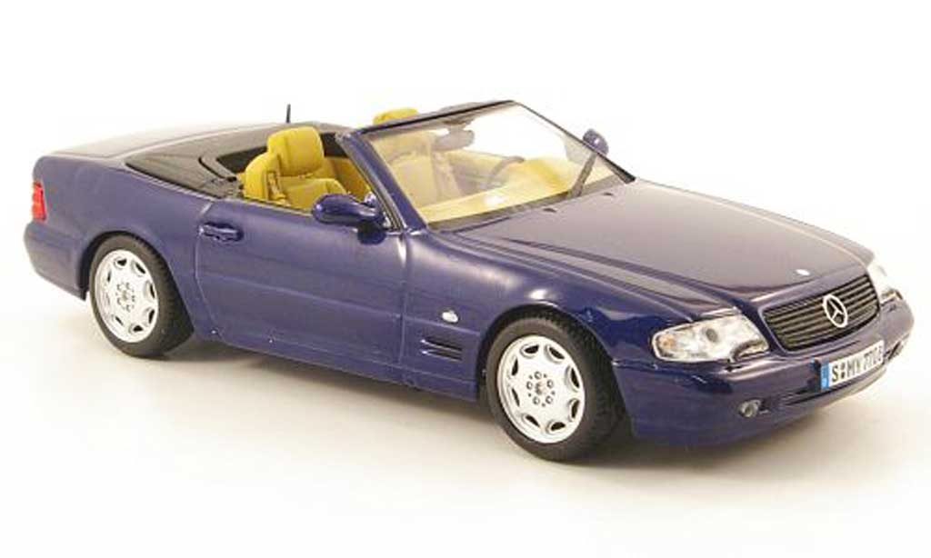 Mercedes 500 SL 1/43 Minichamps SL (R129) blu modellino in miniatura