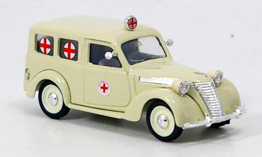 Fiat 1100 1/43 Brumm Ambulanz rossoes Kreuz modellino in miniatura