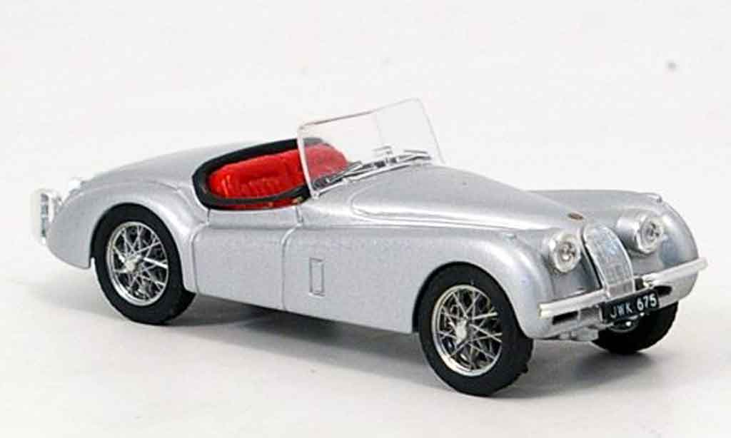 Jaguar XK 120 1/43 Brumm 120 spider grigio metallisee offen 1948 modellino in miniatura