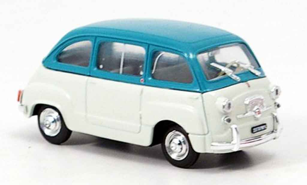 Fiat 600 1/43 Brumm Multipla grigio turkis 1960 modellino in miniatura