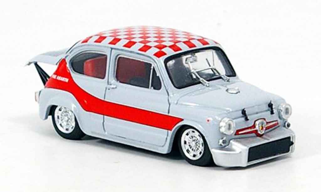 Fiat Abarth 1000 1/43 Brumm Gruppe 5 grigio rosso 1968 modellino in miniatura