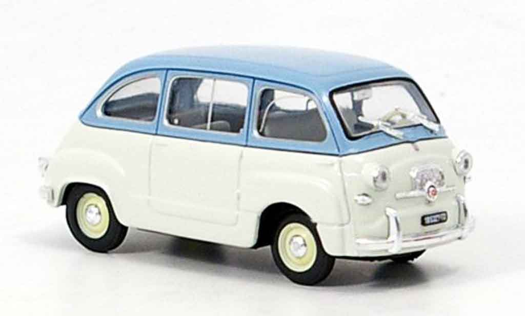 Fiat 600 1/43 Brumm Multipla blu grigio 1956 modellino in miniatura