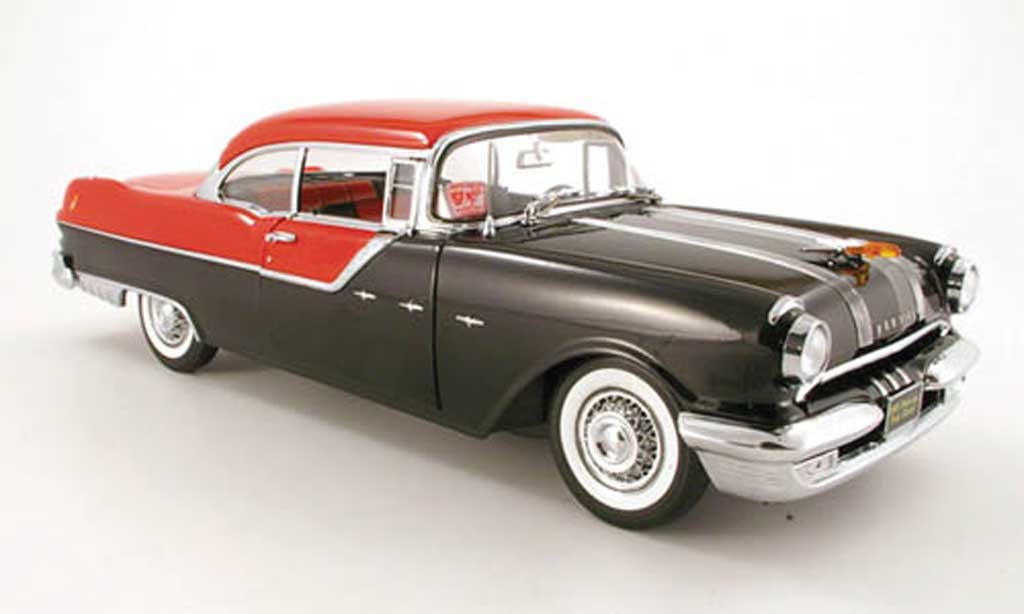 Pontiac Star Chief 1/18 Sun Star hard top nero rosso 1955 modellino in miniatura