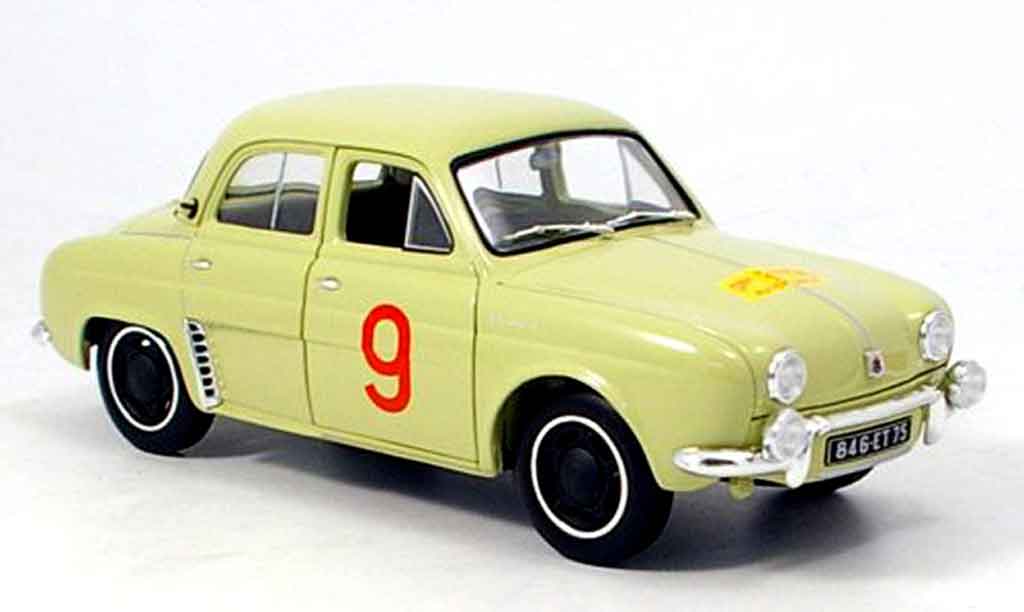Renault Dauphine 1/18 Norev no.9 tour de course 1956 modellino in miniatura