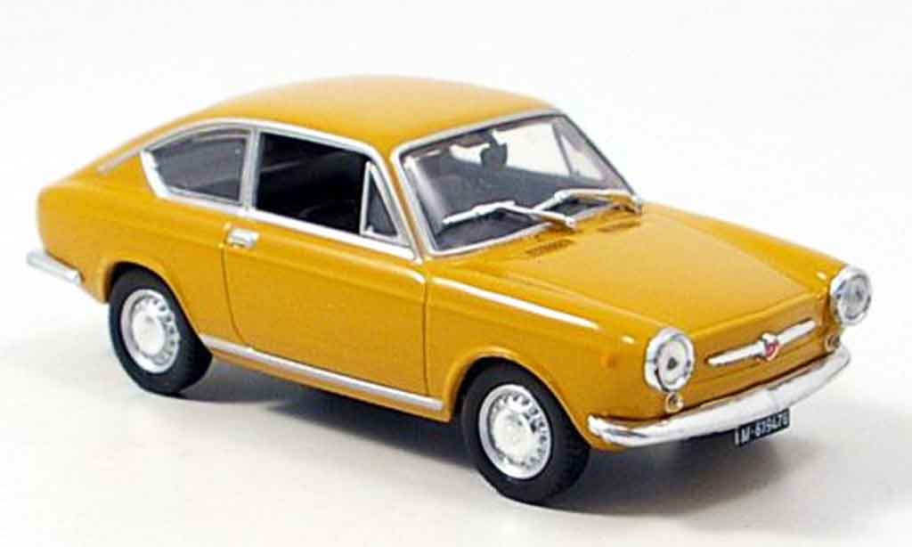 Seat 850 1/43 Norev coupe giallo 1967 modellino in miniatura