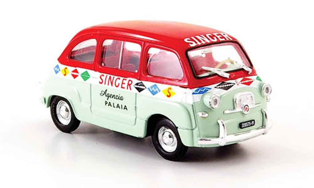 Fiat 600 1/43 Brumm Multipla Agenzia Singer 1956 modellino in miniatura