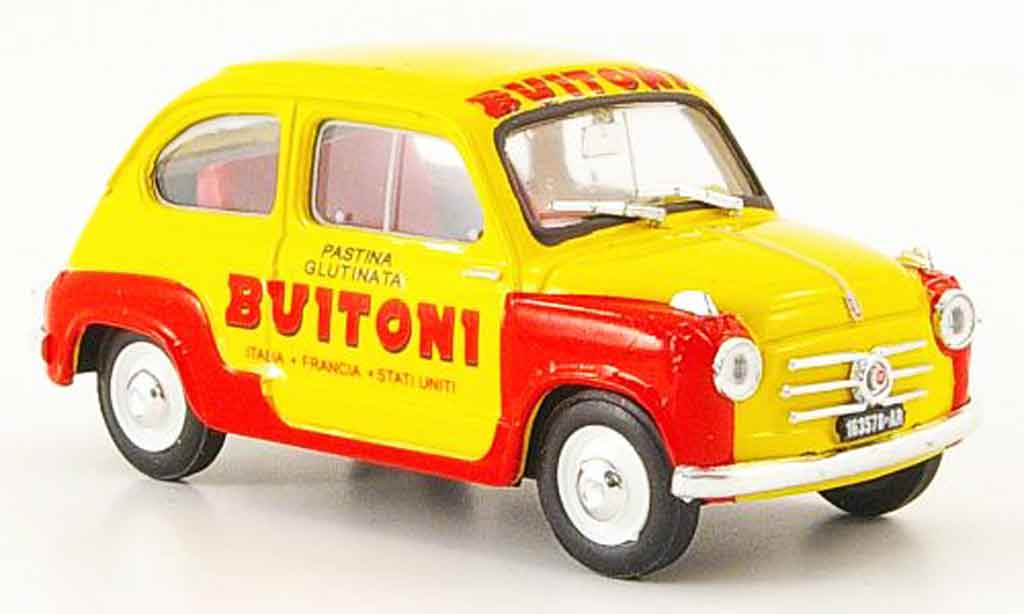 Fiat 600 1/43 Brumm Pasta Buitoni 1955 modellino in miniatura