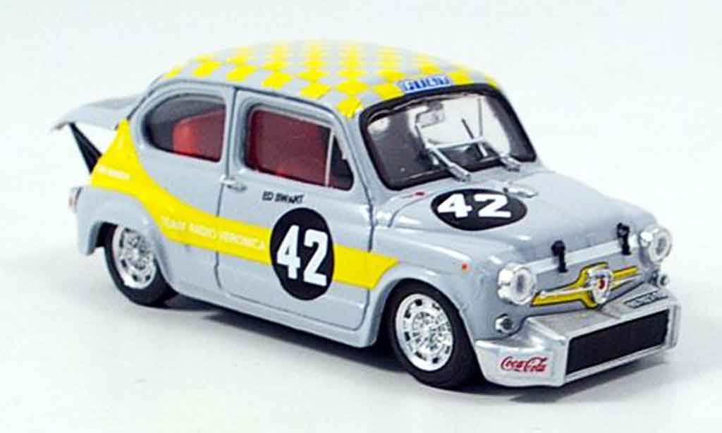 Fiat Abarth 1000 1/43 Brumm No.42 Swart dritter Zandvoort 1969 modellino in miniatura