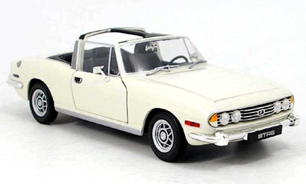 Triumph Stag 1/18 Jadi bianco 1978 modellino in miniatura