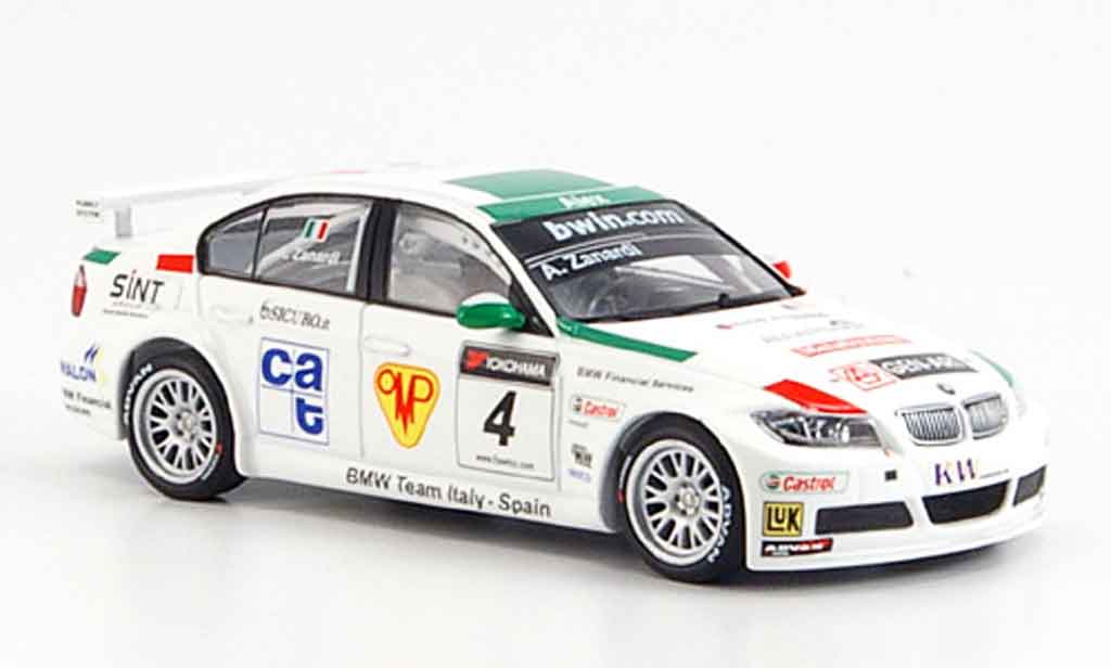 Bmw 320 E90 1/43 Minichamps E90 si 3er WTCC Zanardi 2006 modellino in miniatura