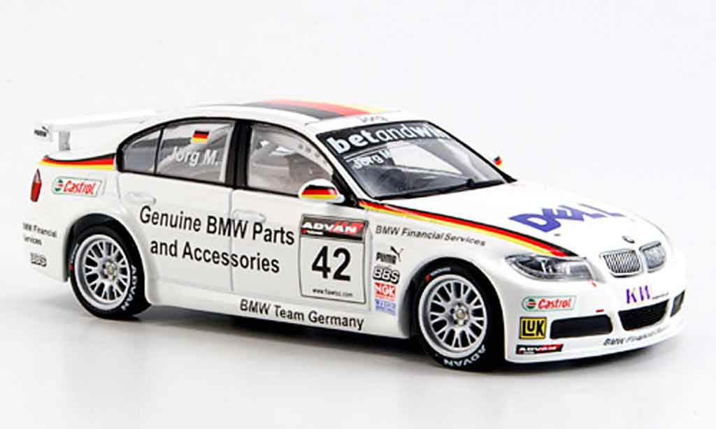 Bmw 320 E90 1/43 Minichamps E90 si 3er WTCC J.Muller 2006 modellino in miniatura