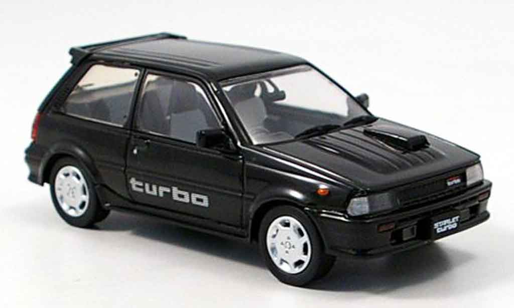 Toyota Starlet 1/43 Aoshima turbo s nero 1986 modellino in miniatura