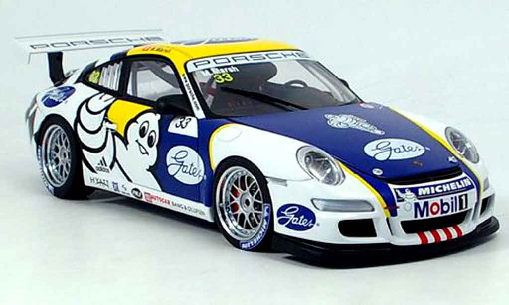 Porsche 997 GT3 CUP 1/18 Autoart GT3 Cup 2006 no. 33 marsh modellino in miniatura