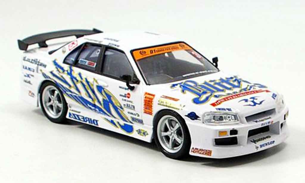 Nissan Skyline R34 1/43 Aoshima R34 Blitz 2004 modellino in miniatura