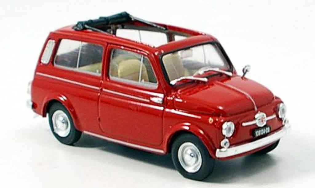 Fiat 500 1/43 Brumm Giardiniera rosso 1960 modellino in miniatura
