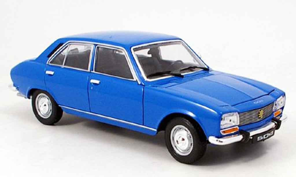 Peugeot 504 Berline 1/18 Welly Berline blu 1975 modellino in miniatura