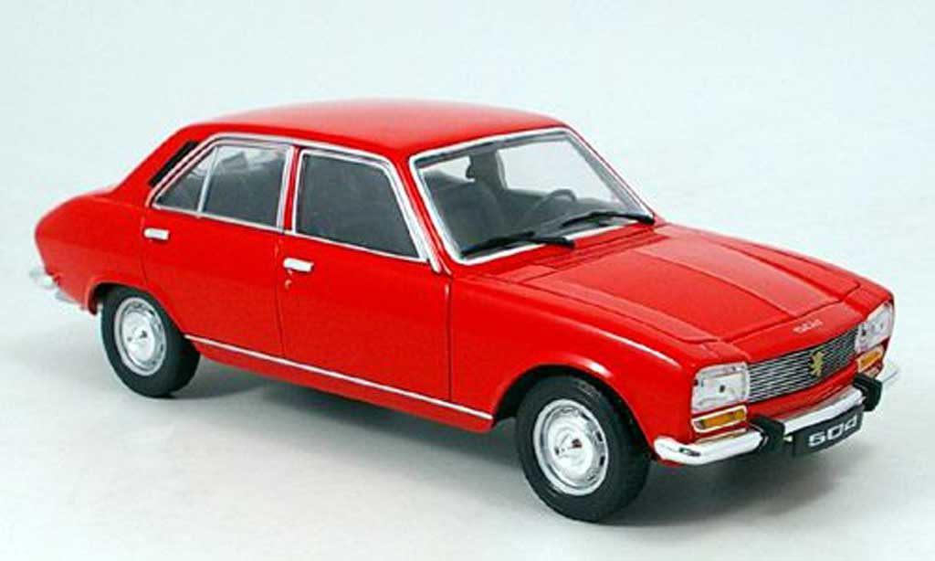 Peugeot 504 Berline 1/18 Welly Berline rosso 1975 modellino in miniatura