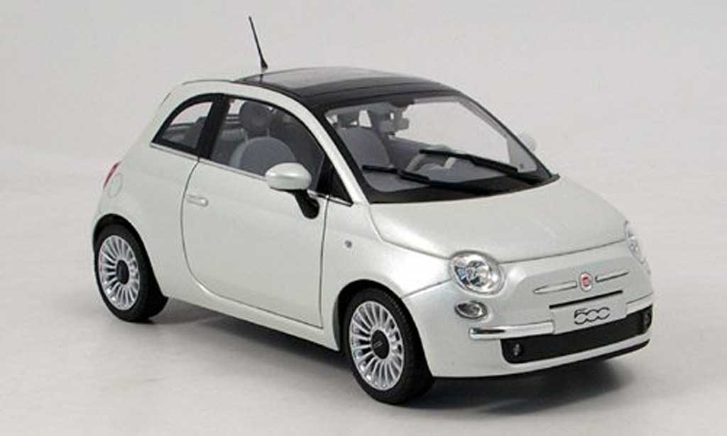 Fiat 500 1/18 Norev bianco 2007 modellino in miniatura
