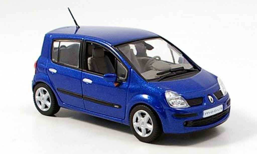 Renault Modus 1/43 Norev blu 2006 modellino in miniatura