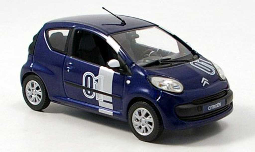 Citroen C1 1/43 Norev Chrono No.01 blu 2007 modellino in miniatura