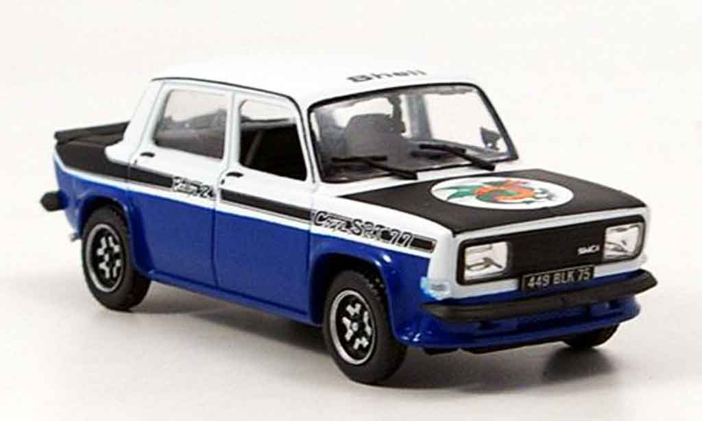 Simca 1000 1/43 Norev rallye 2 srt bianco/nero 1977 modellino in miniatura