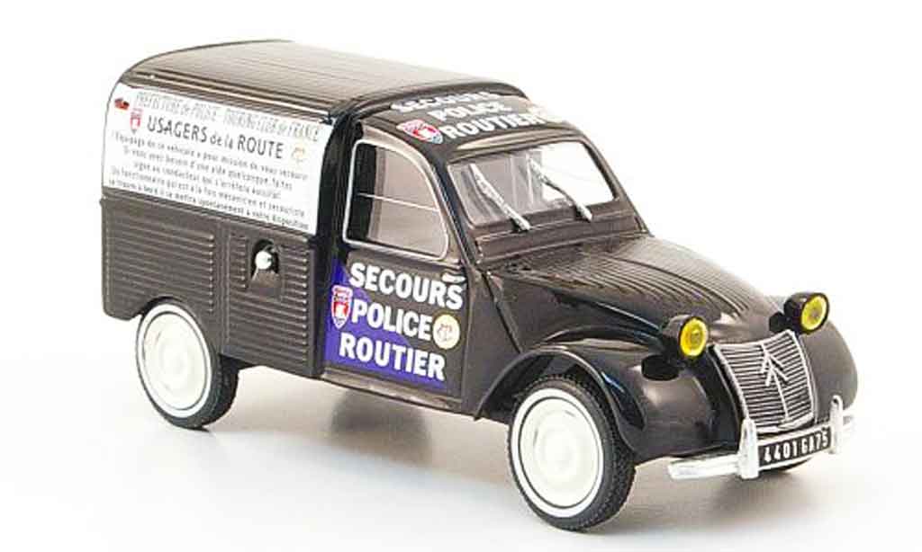 Citroen 2CV 1/43 IXO kastenente secours police routier modellino in miniatura
