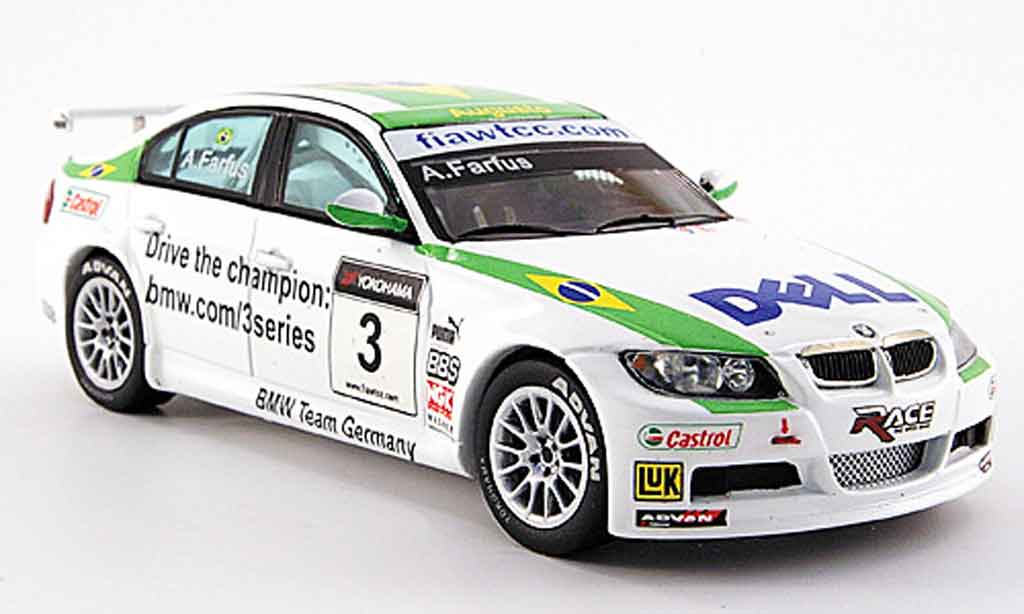 Bmw 320 E90 1/43 Spark E90 si No.3 A.Farfus WTCC 2007 modellino in miniatura