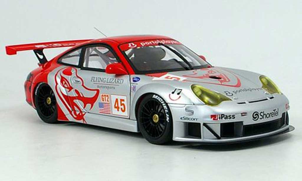 Porsche 996 GT3 RSR 1/18 Autoart GT3 RSR flying lizard no.45 modellino in miniatura
